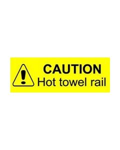 Caution Hot Towel Rail Sticker