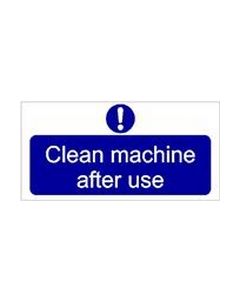 Clean Machine After Use Vinyl Sticker