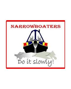 Funny Do It Slowly Narrowboat Sticker