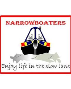 Funny Enjoy Life In The Slow Lane Narrowboat Sticker