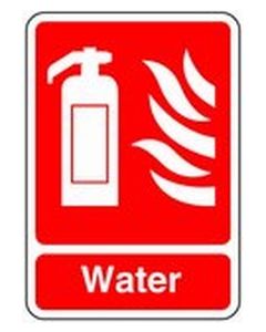Fire and water Extinguisher Safety Sticker