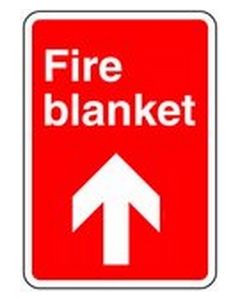 Fire blanket up Safety Sticker