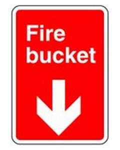 Fire Bucket Down Safety Sticker