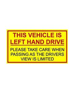 Blind Spot Angles Morts Coach Bus Motorhome Sticker Warning Stick