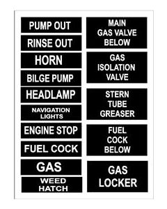 Boat Safety/Warning Stickers B