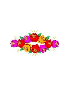 Traditional Style Canal Rose Sticker  Design 11