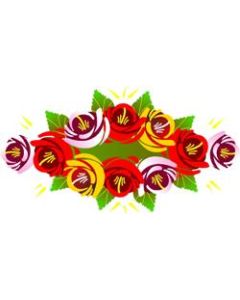 Traditional Style Canal Rose Sticker  Design 1