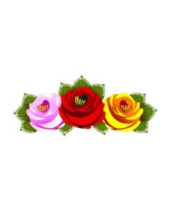 Traditional Style Canal Rose Sticker  Design 22