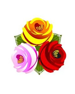 Traditional Style Canal Rose Sticker  Design 26