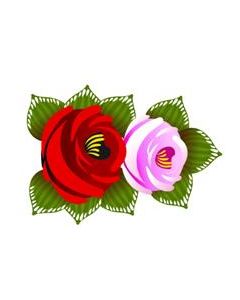 Traditional Style Canal Rose Sticker  Design 27