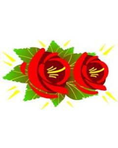 Traditional Style Canal Rose Sticker  Design 5