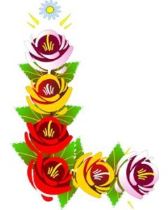 Traditional Style Canal Rose Sticker  Design 8