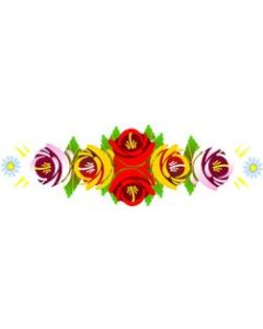 Traditional Style Canal Rose Sticker  Design 9