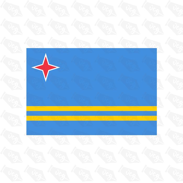 Aruba flag sticker 