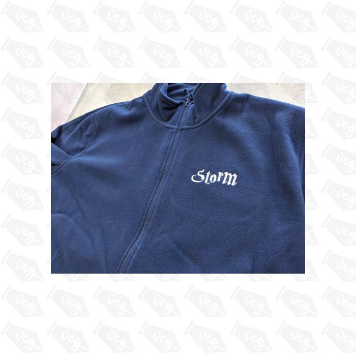 Embroidered fleece boat name