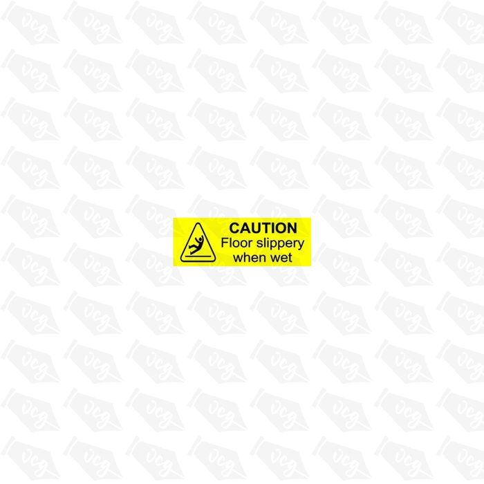 Caution Floor Slippery When Wet Sticker