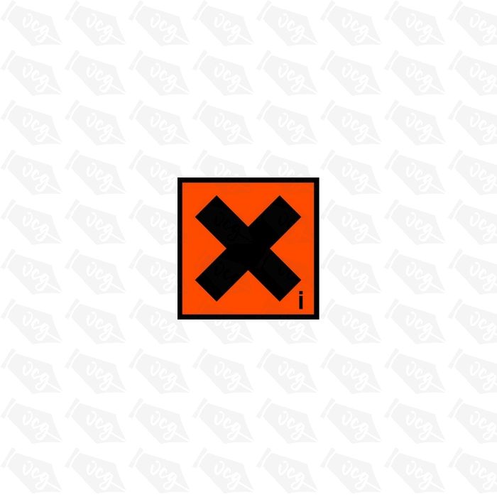 X Cross Hazard Safety Sticker