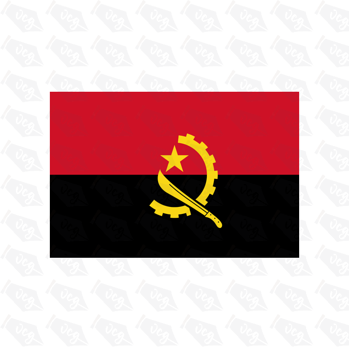Angola flag sticker 