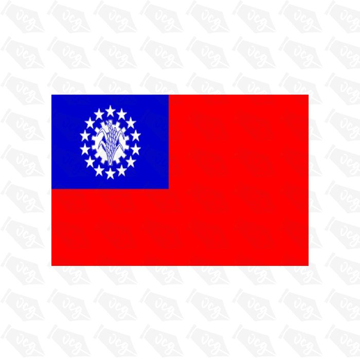 Burma flag sticker 