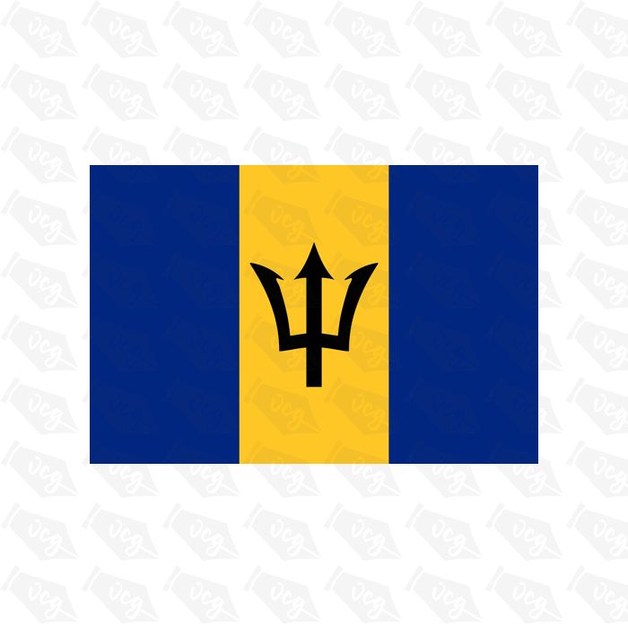 Barbados flag sticker