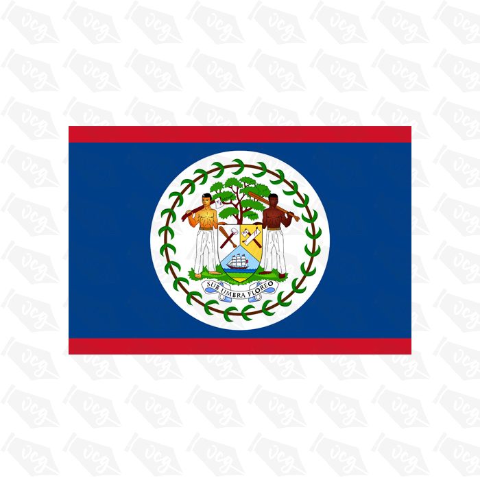 Belize flag sticker 