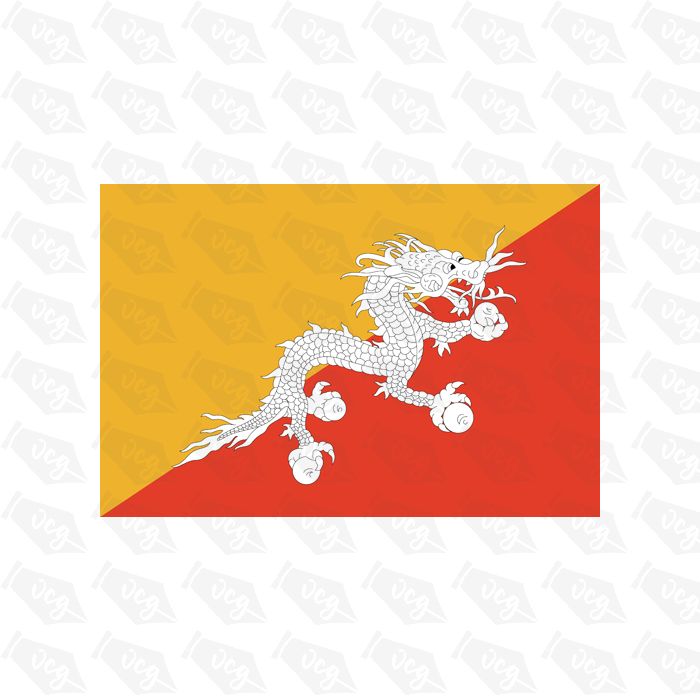 Bhutan flag sticker 