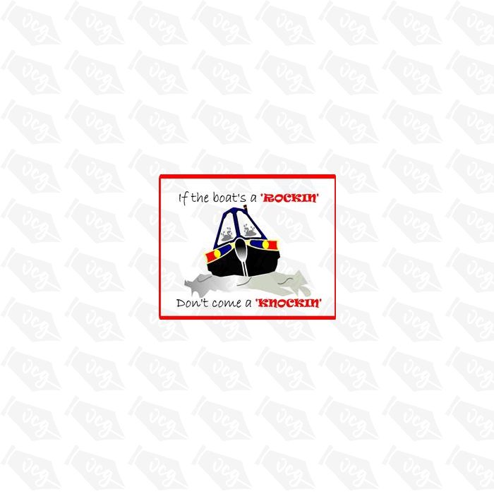 Funny If The Boats A Rockin Sticker