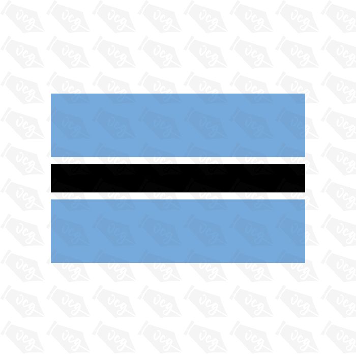 Botswana flag sticker 