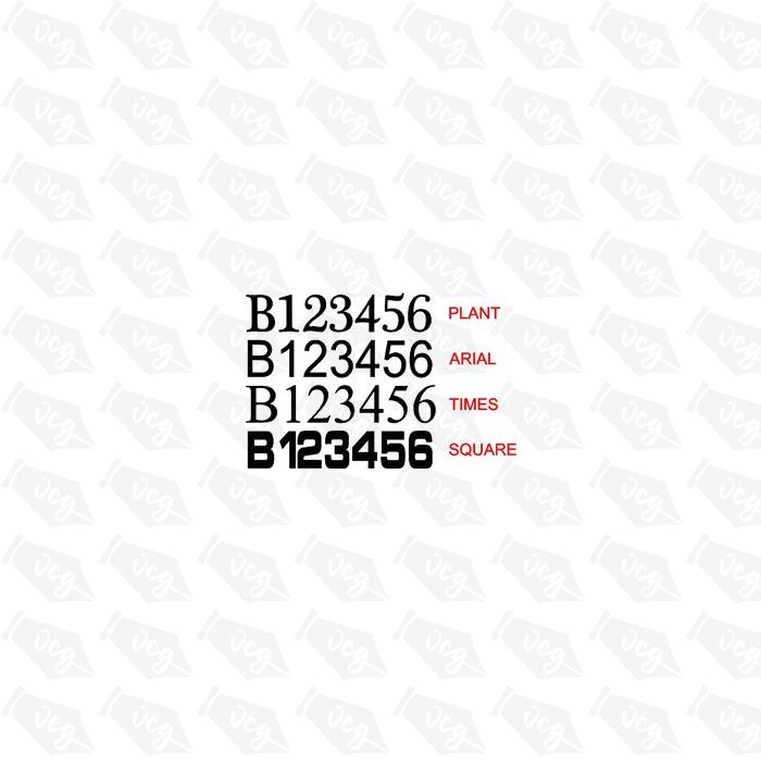 Bridgewater Canal Boat Number Stickers (Pair)
