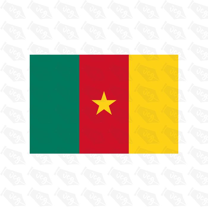 Cameroon flag sticker 