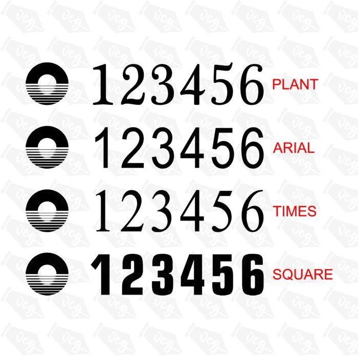 Canal and River Trust Canal Boat Number Stickers
