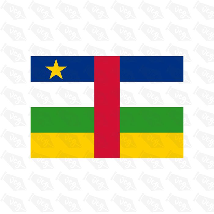 Central African Republic flag sticker 