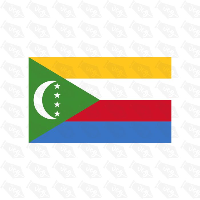 Comoros flag sticker
