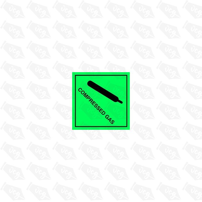 Compressed Gas Safety Sticker