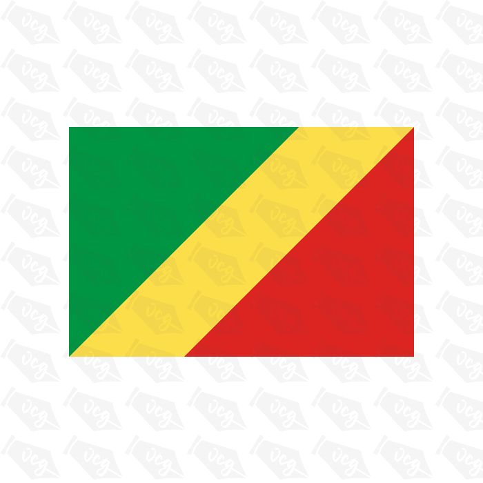 Congo flag sticker 