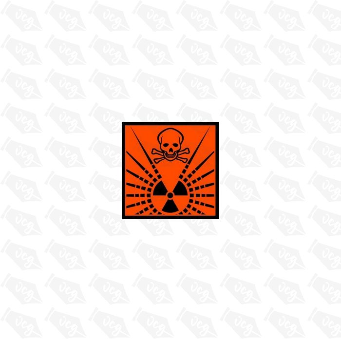 Danger Radioactive Safety Sticker