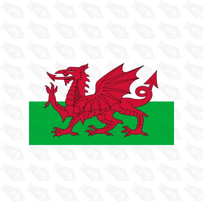 Wales flag sticker 