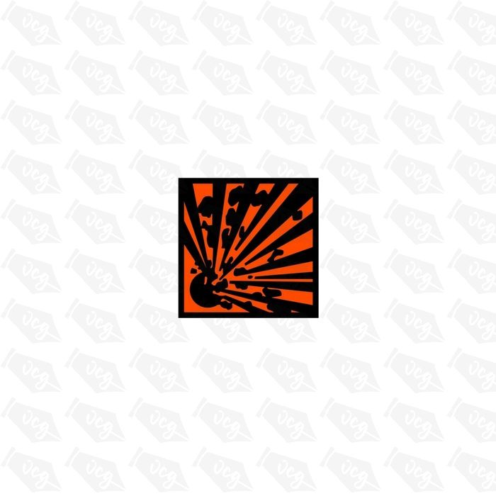 Explosive Substance Safety Sticker