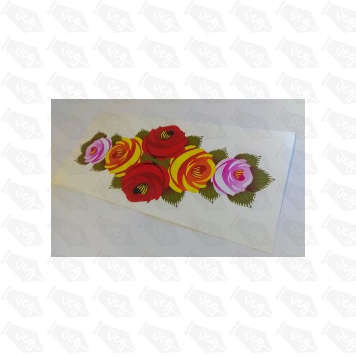 Canal boat rose sticker