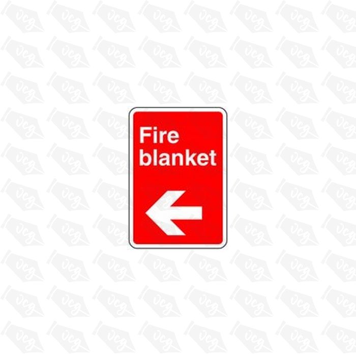 Fire Blanket Left Safety Sticker