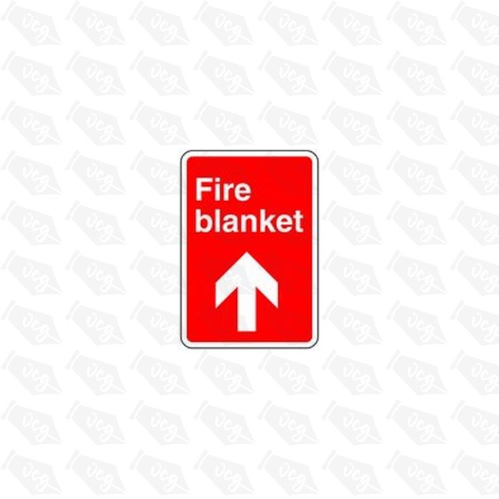 Fire blanket up Safety Sticker