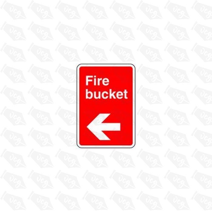 Fire Bucket Left Safety Sticker