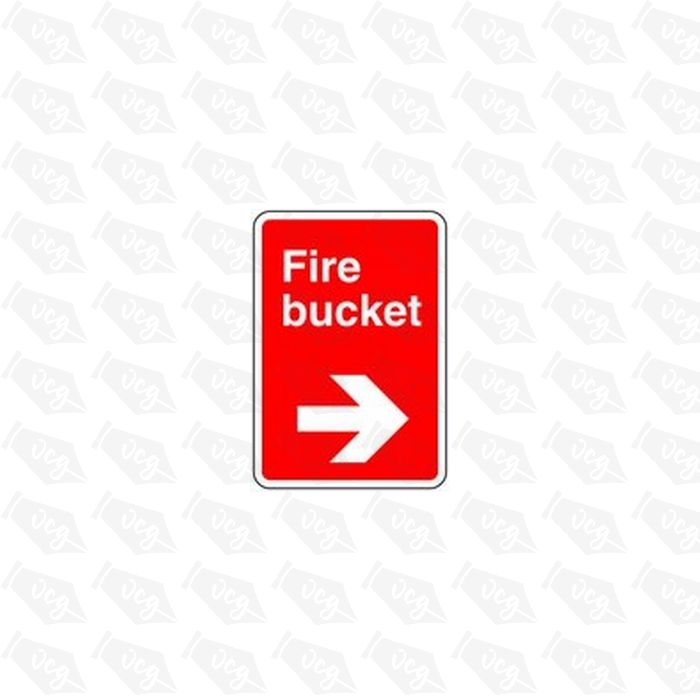 Fire bucket right Safety Sticker