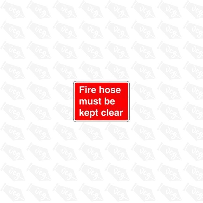 Fire hose must be kept clear 2 Safety Sticker
