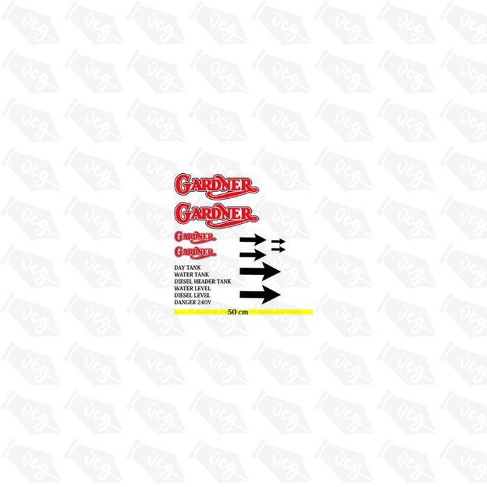 Gardner Engine Room Decal Set