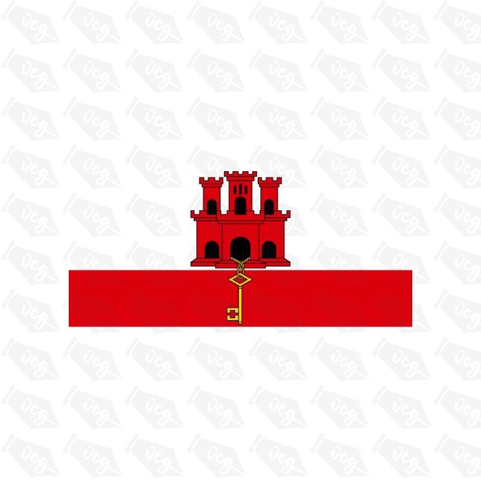 Gibraltar Flag Sticker