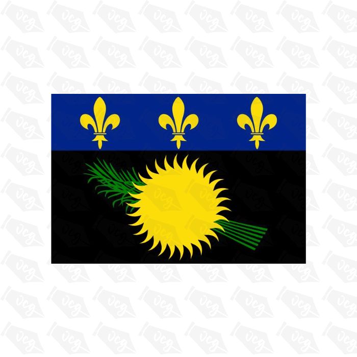 Guadeloupe Flag Sticker