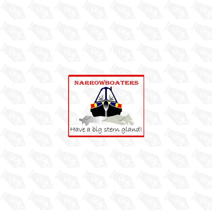 Funny Narrowboaters Have A Big Stern Gland Sticker
