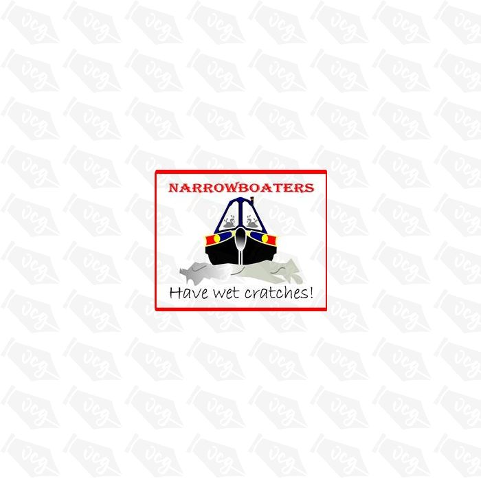 Funny Narrowboaters Have Wet Cratches Sticker