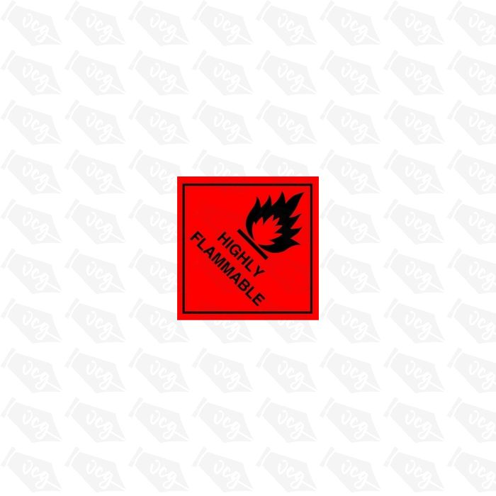 Highly Flammable Safety Sticker